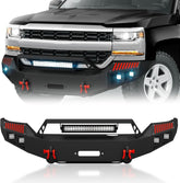 Pickup Front Replacement Bumpers for 2016-2018 Chevrolet Chevy Silverado 1500 Equipped with 5 x LED Lights | Yzona